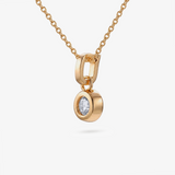 CZ Bezel Pendant Necklace