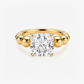 CZ Metallic Sphere Ring
