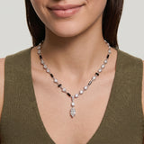 CZ Marquise Link Pendant Necklace
