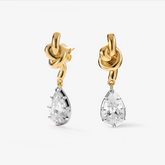 Teardrop Knot Stud Earrings