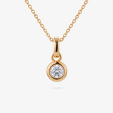 CZ Bezel Pendant Necklace