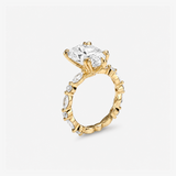 CZ Teardrop & Marquise Full-Pave Ring