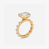 CZ Full-Pave Asscher-Cut Ring