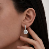 CZ Four-Prong Solitaire Hoops