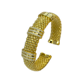 925 Italian Silver Bangle 13.6 Car Flat Three-Ring Round Clasp Bracelet