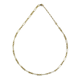 925 Italian Silver Necklace 3.0 Pressed Ripple Double Ring Necklace 40+5cm