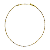 925 Italian Silver Necklace Double-color snake bone braided necklace 40cm
