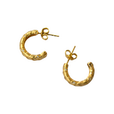 925 Italian Silver Earring Braided Twisted C Earrings