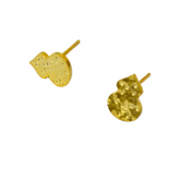925 Italian Silver Earring Ice Cube Gourd Studs B27
