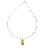 925 Italian Silver Necklace Retro feather chain with pull-through design 45cm