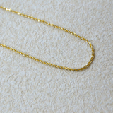 925 Italian Silver Necklace 040 Twisted Wave Electric Double Color 1.8 40+5CM