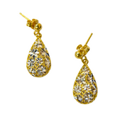 925 Italian Silver Earring Flower and Water Drop Earrings