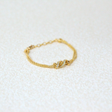 925 Italian Silver Bracelet Small circle embraces double-stranded S-wrapped drill bracelet 16+3CM