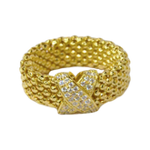 925 italian silver ring 7.2m flat blasting bone x diamond ring finger