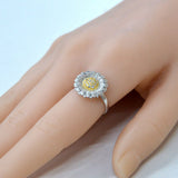 925 italian silver ring Inlaid Bellis perennis Chrysanthemum morifolium ring