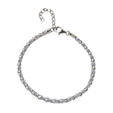 925 Italian Silver Bracelet 3MZircon lantern bracelet 16+3CM