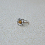 925 italian silver ring bellis perennis wire drawing ring