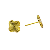 925 Italian Silver Earring 8.4 Laser Clover Studs