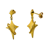 925 Italian Silver Earring Star Miscanthus sinensis universe wire-inlaid ear studs