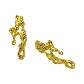 925 Italian Silver Earring Irregular perforated hammered earrings
