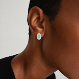 CZ Oval Pave Earrings