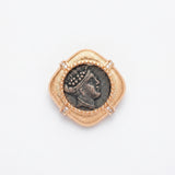 925 Silver Plated 18K Gold Italian Amazon Warrior Brushed Stud Earrings