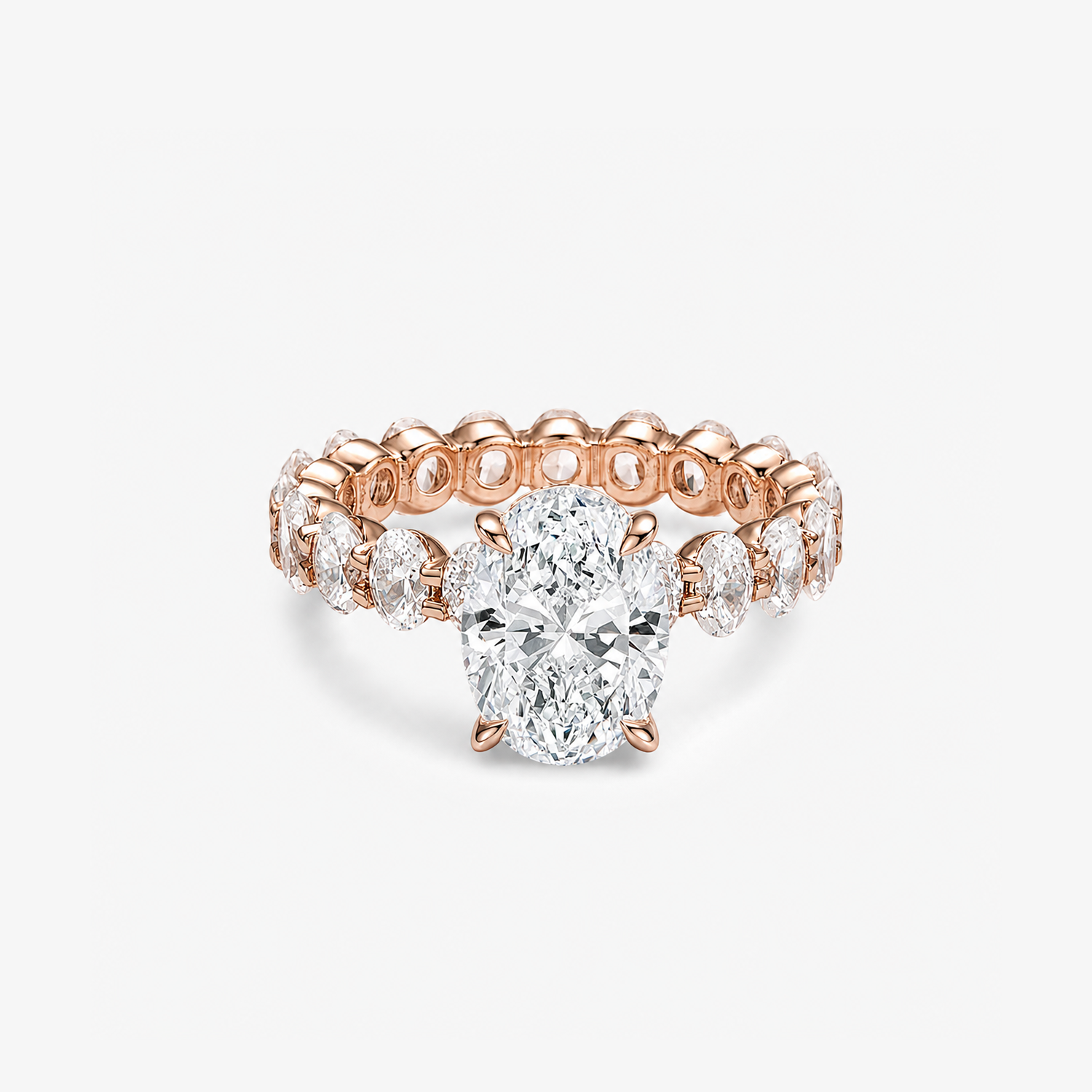 CZ Oval Pave Band Ring