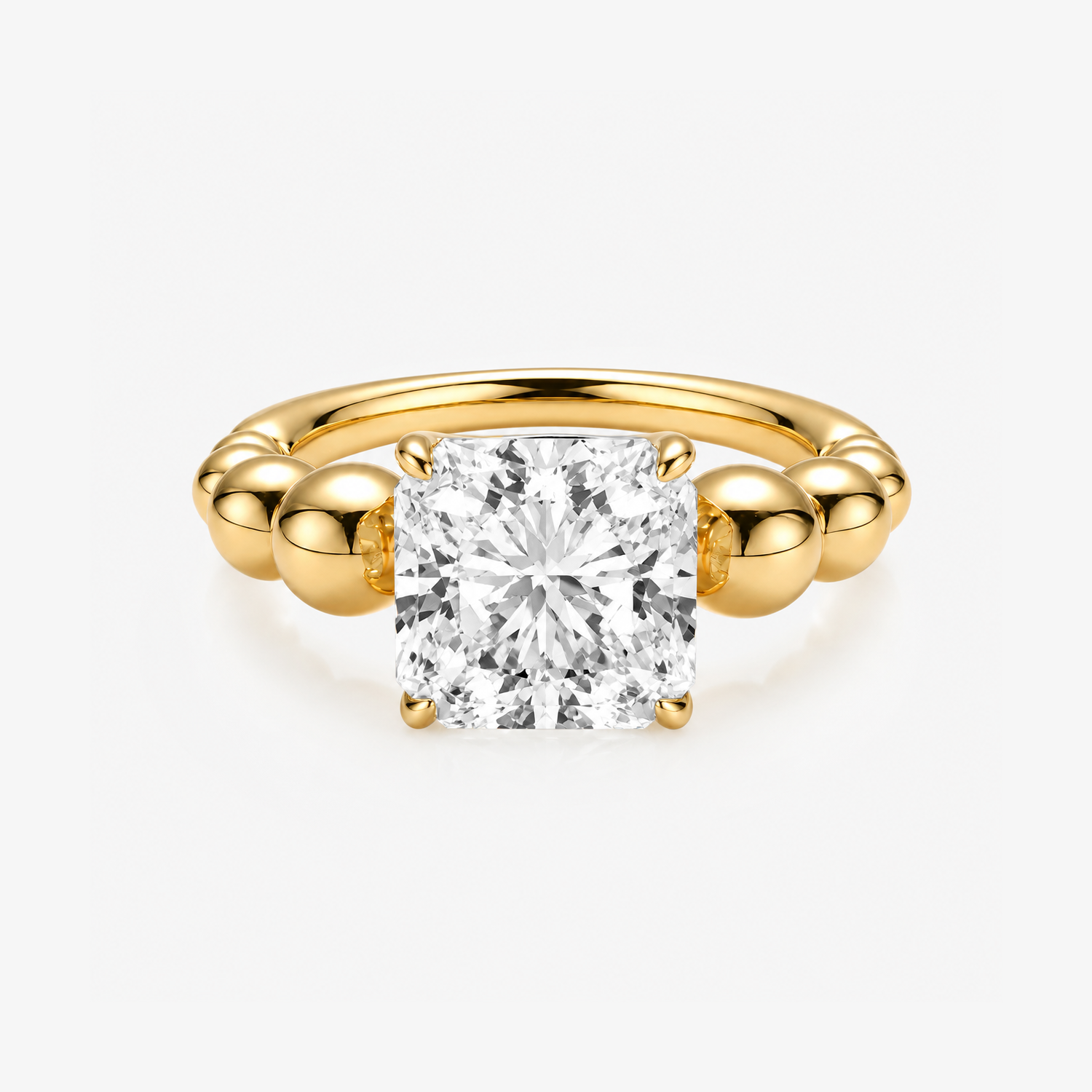 CZ Metallic Sphere Ring