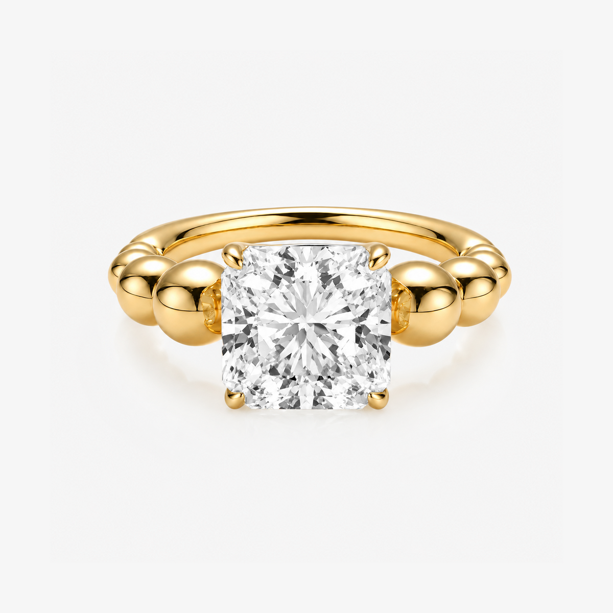CZ Metallic Sphere Ring