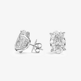 CZ Oval Pave Earrings