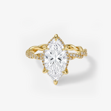 CZ Marquise Full-Pave Ring