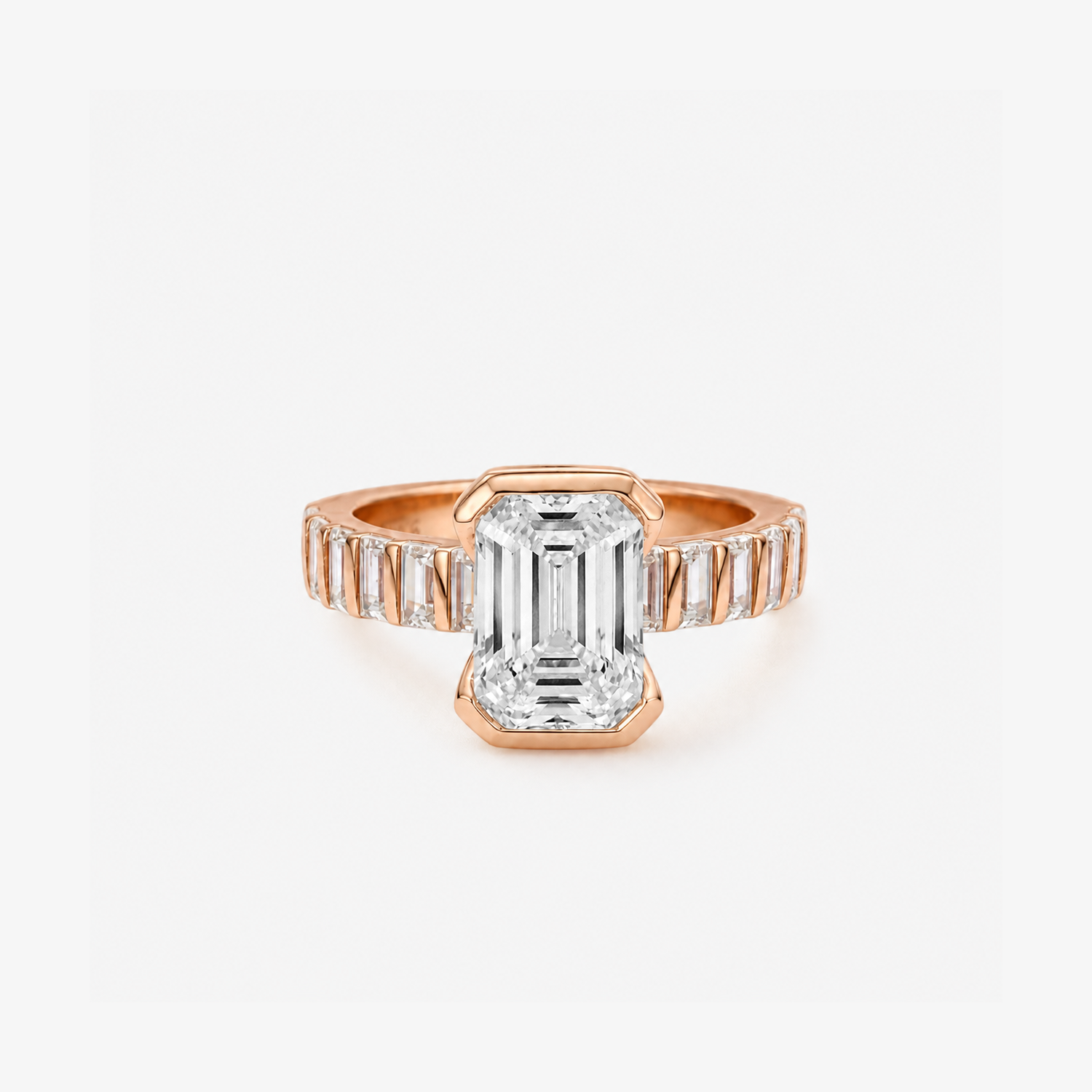 CZ Emerald Full-Pave Statement Ring