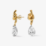 Teardrop Knot Stud Earrings