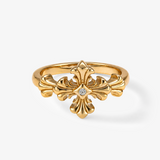 CZ Fleur-de-Lis Statement Ring