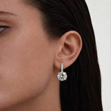 CZ Four-Prong Solitaire Hoops
