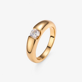 CZ Solitaire Band Ring