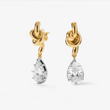 Teardrop Knot Stud Earrings