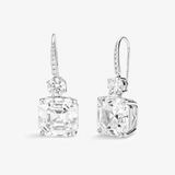 CZ Asscher Solitaire Studs