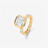 CZ Full-Pave Asscher-Cut Ring