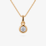 CZ Bezel Pendant Necklace
