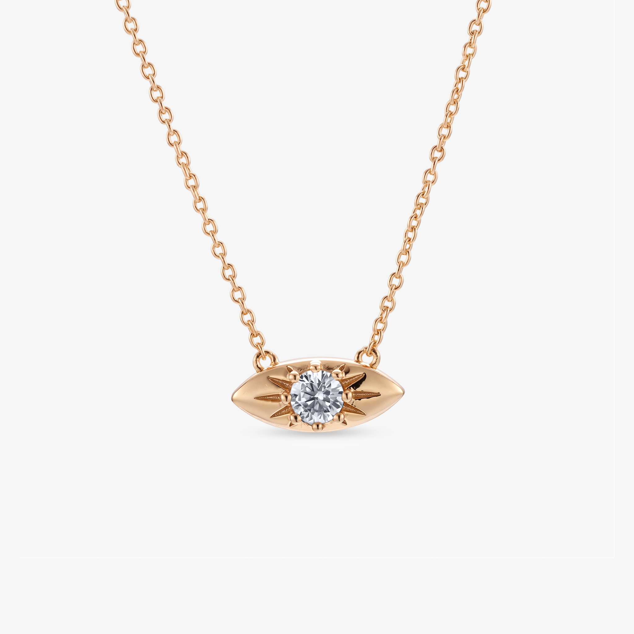 CZ Evil Eye Pendant Necklace