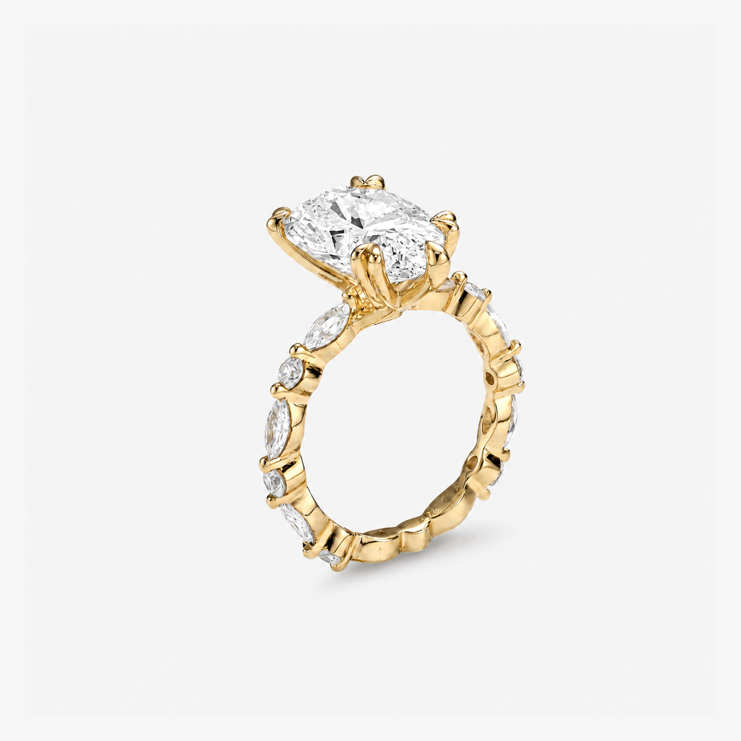 CZ Teardrop & Marquise Full-Pave Ring