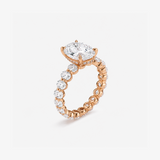 CZ Oval Pave Band Ring