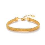 925 Silver Electroplated 18K Gold Italian Wound Silk Bracelet