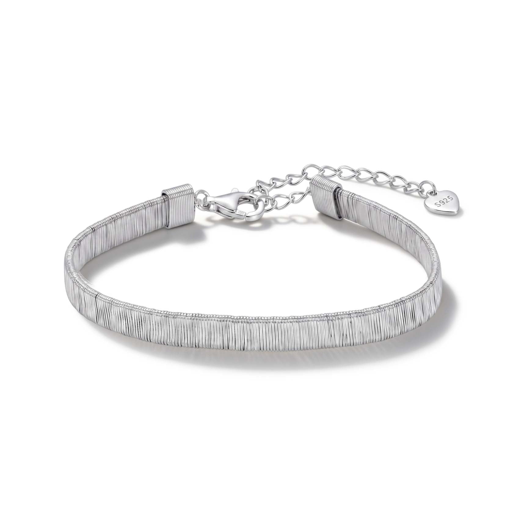 925 Silver Electroplated 18K Gold Italian Wound Silk Bracelet