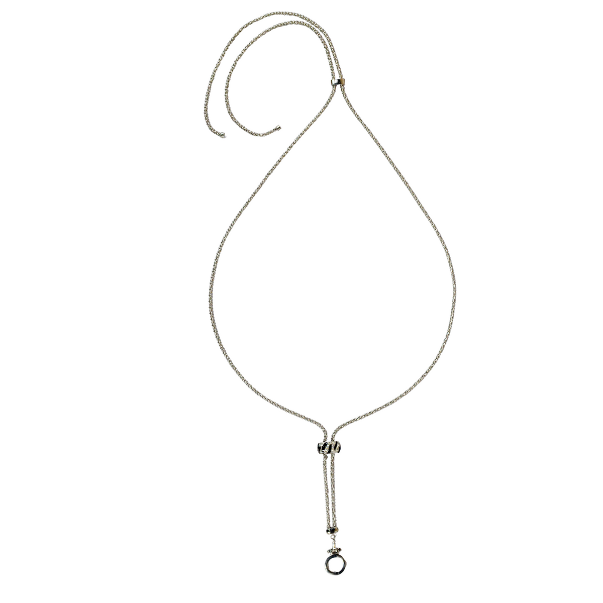 925 Italian Silver Necklace 2.0 small round enamel necklace 80CM