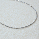 925 Italian Silver Necklace 1.2 Laser-Edited Flash Bead B20 45CM