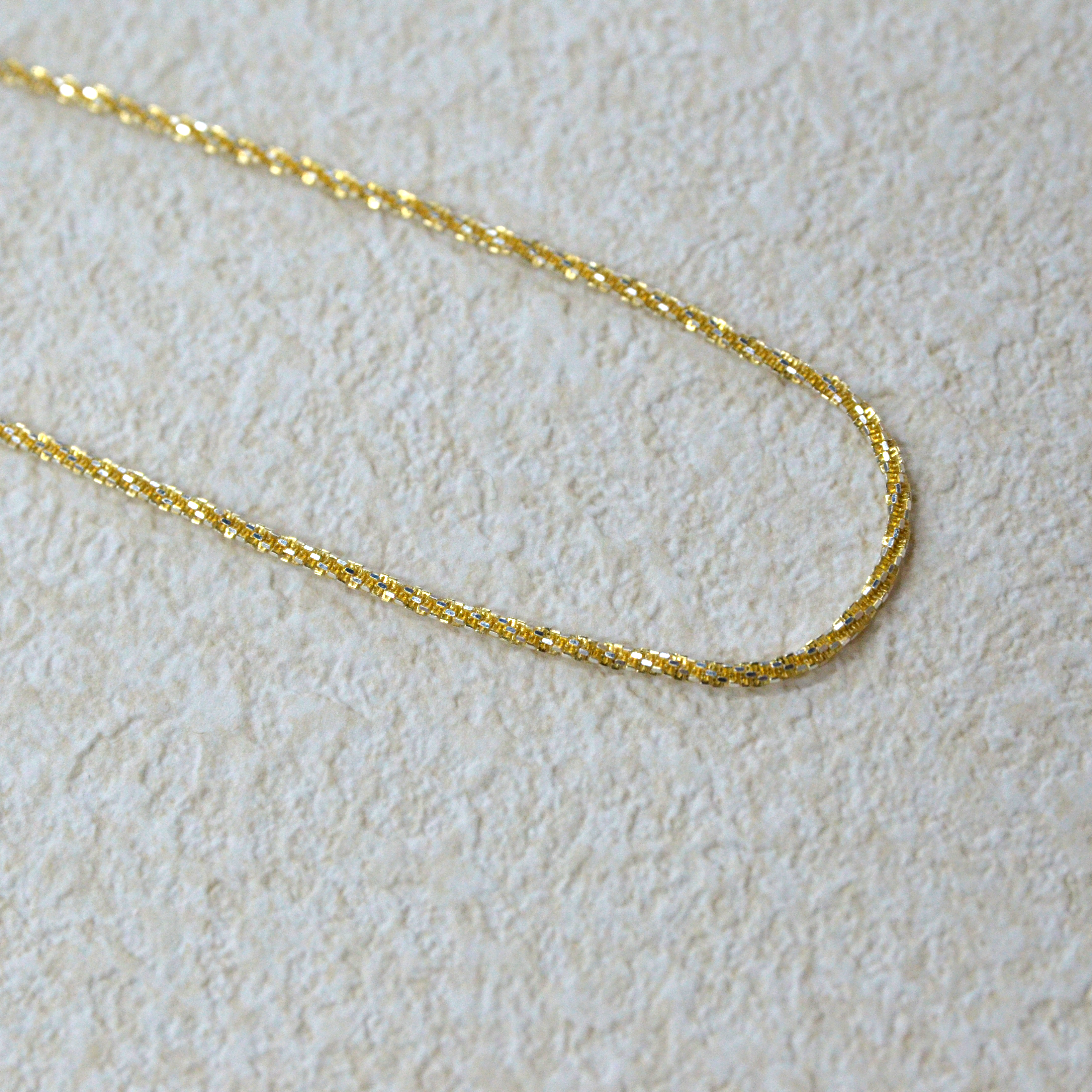 925 Italian Silver Necklace 040 Twisted Wave Electric Double Color 1.8 40+5CM