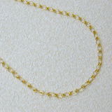 925 Italian Silver Necklace Double-circle necklace with floral oval interlinks 60cm