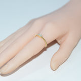 925 italian silver ring Circle gold string wire wrapped ring